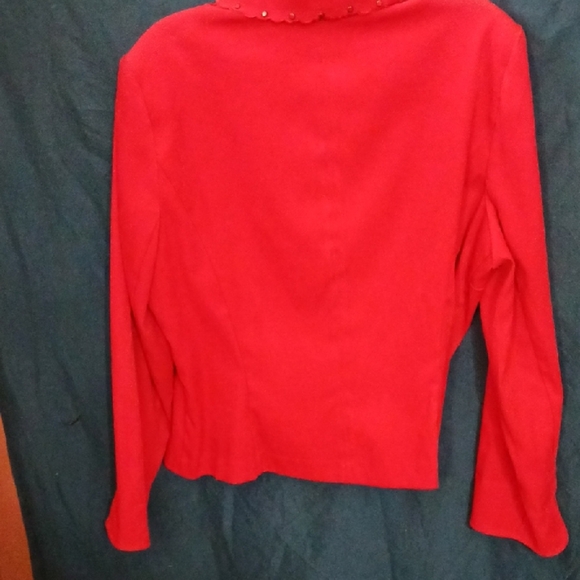 Requirements Bold Red Blazer - Picture 5 of 9